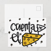 Cuenta me el queso.t postkarte (Vorne/Hinten)
