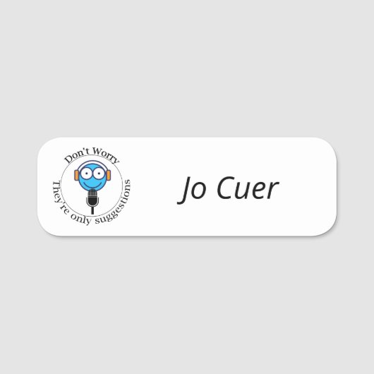 Cuer Name Badge (They're only suggestions) Namensschild (Vorderseite)