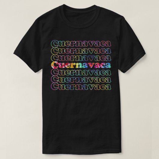 Cuernavaca Meico Gefärbte Krawatte T-Shirt (Design vorne)