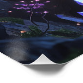 Cueva de cristal con cascada mágica poster (Ecke)