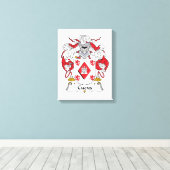 Cueva Familienwappen Leinwanddruck (Insitu (Holzboden))