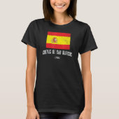 Cuevas De San Marcos Spanien Es Flag Stadt Bandera T-Shirt (Vorderseite)