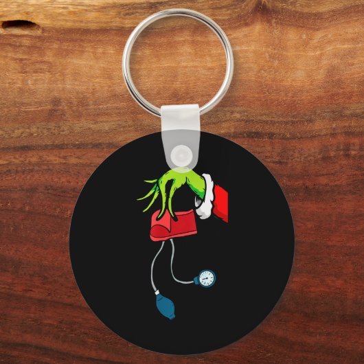 Cuff em Er Rn Icu Nurse Christmas Holiday Party Ho Schlüsselanhänger (Vorderseite)