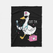 Cuff Em Goose Nurse Funny Albern Goose Er Nurse Wo Fleecedecke (Vorderseite)