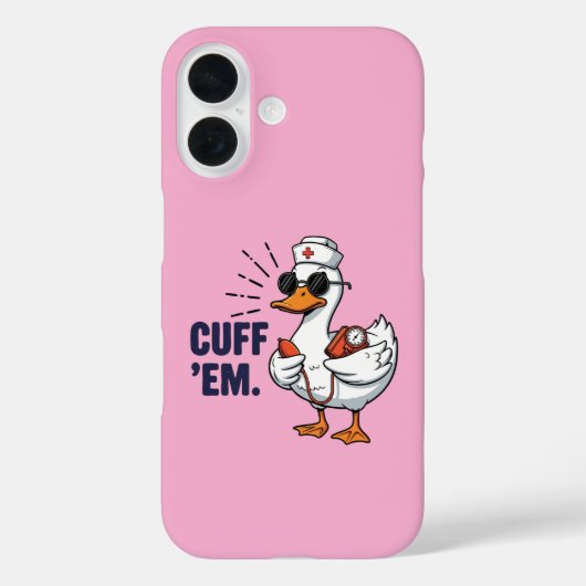 Cuff 'Em Goose Nurse Funny Silly Goose Nurse Case-Mate iPhone Hülle (Rückseite)