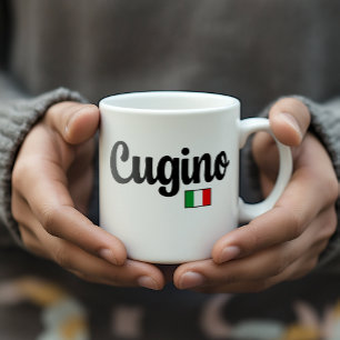 Cugino (Cousin Him) Italienische Flagge Tasse