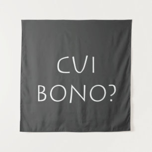 Cui bono wandteppich