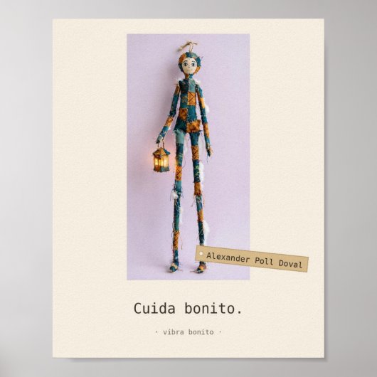 Cuida bonito — Stoffspielzeug Poster (Vorne)