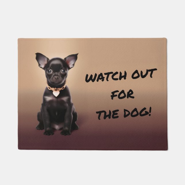 ¡Cuidado con el perro! / Beware of the dog! Fußmatte (Vorderseite)