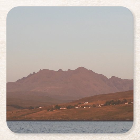 Cuillin Hills in Red Sunset Skye Untersetzer (Vorderseite)