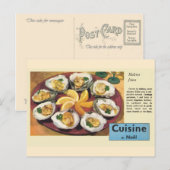 Cuisine de Noel, Huitres frites, Feiertagspostkarte (Vorne/Hinten)