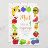 Cuit Fruit Birthday Einladung (Vorne/Hinten)