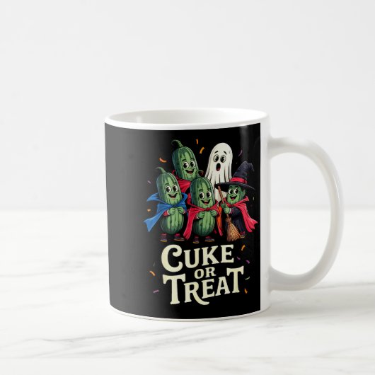 Cuke Or Treat – Funny Halloween Cuber Costume Kaffeetasse (Rechts)