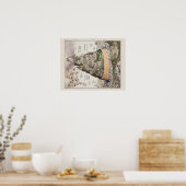 Cul de Sac und angrenzende Orte Karte Poster (Küche)