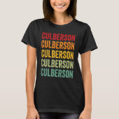 Culberson Landkreis Texas Rainbow Text Design T-Shirt (Vorderseite)