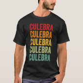 Culebra County Puerto Rico Rainbow Text Design T-Shirt (Vorderseite)