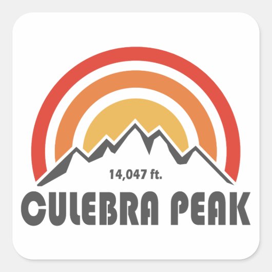Culebra Peak Quadratischer Aufkleber (Vorderseite)