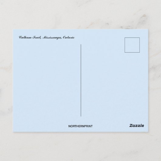 Culham Trail Mississauga Ontario Postkarte (Rückseite)