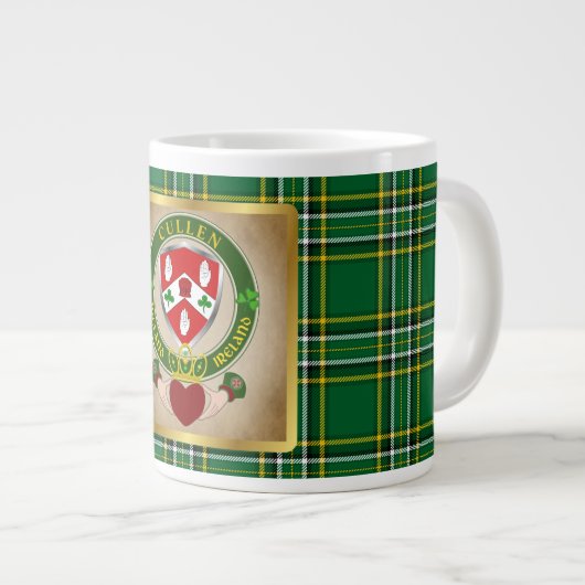 Cullen/O'Cullen Irish Shield Claddagh Jumbo-Tasse (Vorderseite Rechts)