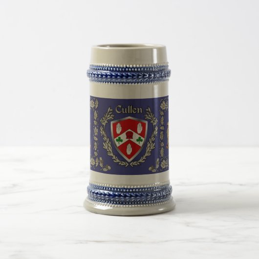 Cullen/O'Cullen Irish Shield Griffin Stein Bierglas (Mittel)