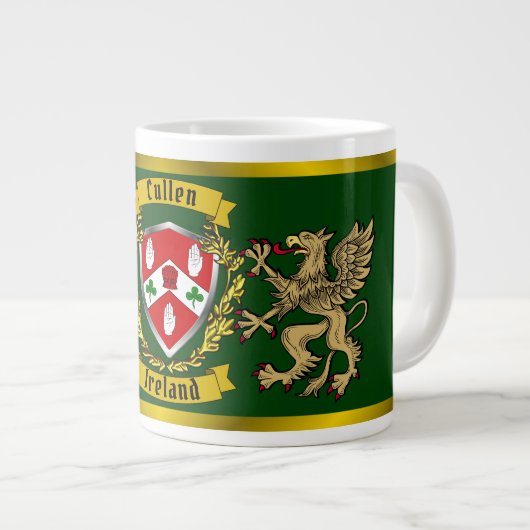 Cullen/O'Cullen Irish Shield & Griffins Jumbo-Tasse (Vorderseite Rechts)