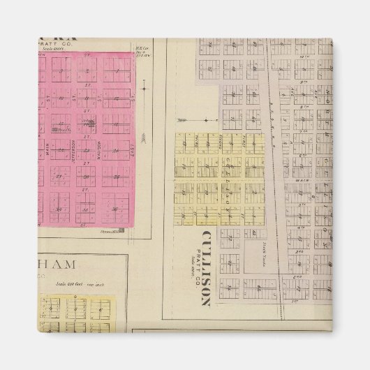 Cullison, Saratoga, Brenham, Kansas Magnet (Vorne)