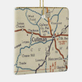 Cullman AL Vintag Map Keramikornament (Rechts)