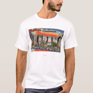 Cullman, Alabama - große Buchstabe-Szenen T-Shirt