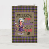 Culloden Ancient Scottish Tartan Humorous Birthday Karte (Vorderseite)