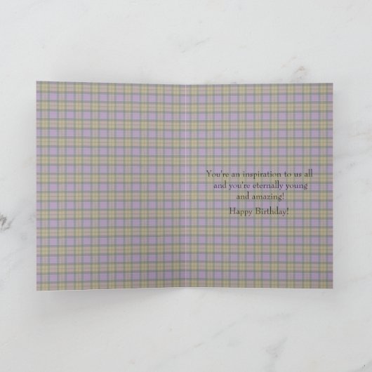 Culloden Ancient Scottish Tartan Humorous Birthday Karte (Innenseite)