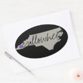 Cullowhee, NC-Aufkleber-Set von 4 Ovaler Aufkleber (Umschlag)