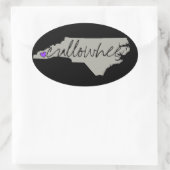Cullowhee, NC-Aufkleber-Set von 4 Ovaler Aufkleber (Tasche)