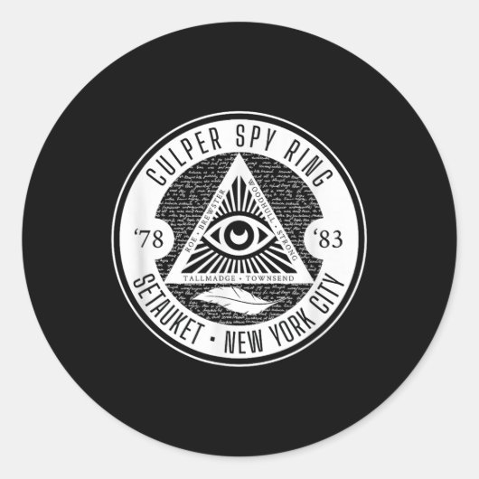 Culper Spy Ring Revolutionskrieg Runder Aufkleber (Vorderseite)