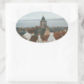 Culross Village, Fife, Schottland Ovaler Aufkleber (Tasche)