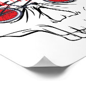 Cult Bmx Halloween Kostümgeschenk für Frauen Mädch Poster (Ecke)