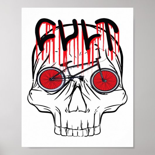 Cult Bmx Halloween Kostümgeschenk für Frauen Mädch Poster (Vorne)