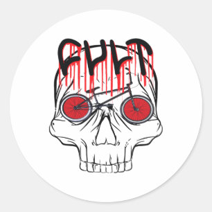 Cult Bmx Halloween Kostümgeschenk für Frauen Mädch Runder Aufkleber
