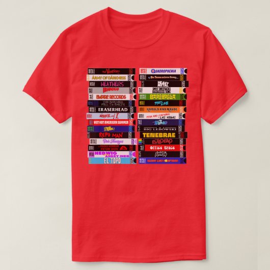 Cult VHS Stapel T-Shirt (Design vorne)