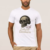 Cultivate Goodness" Skull Headphones T-Shirt – Vin (Vorderseite)