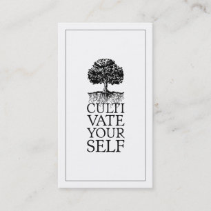Cultivate Yourself Baum Und Wurzeln Lebenscoach Visitenkarte
