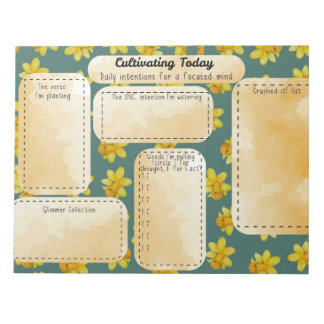 Cultivating Today Desk – Daily Intention Daffodil Notizblock
