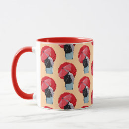 Cultural Vermelho Floral Símbolo da Beleza Japão Tasse