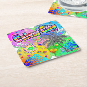 Culver CIty Quadro Seasons Coaster Rechteckiger Pappuntersetzer