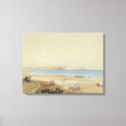 Culver Cliff, Isle of Wight (w/c, pen & ink, Körpe Leinwanddruck (Vorderseite)