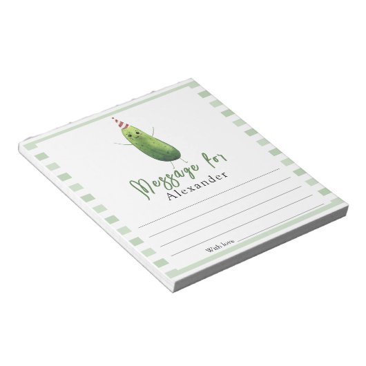 Cumber big dill Time Capsul Message Notizblock (angewinkelt)