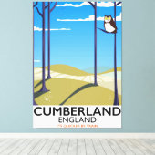 Cumberland, England Vintages Reiseplakat. Leinwanddruck (Insitu (Holzboden))