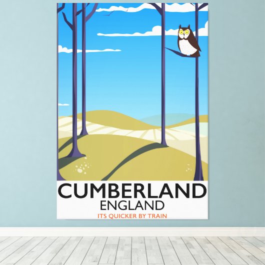 Cumberland, England Vintages Reiseplakat. Leinwanddruck (Insitu (Holzboden))