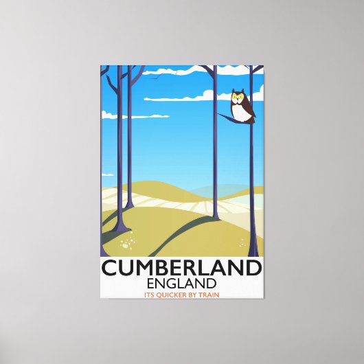 Cumberland, England Vintages Reiseplakat. Leinwanddruck (Vorderseite)