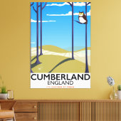 Cumberland, England Vintages Reiseplakat. Leinwanddruck (Insitu (Wohnzimmer))