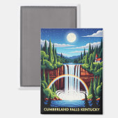 Cumberland Falls Kentucky Night Magnet (Vorderseite/Rückseite)